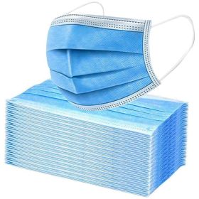 1000 PCS Protective Disposable Face Mask Cover 3 Ply Disposable Masks - Blue