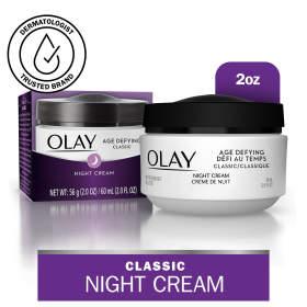 Olay Age Defying Anti-Wrinkle Night Cream, Fights Fine Lines & Wrinkles for Combination Skin, 2.0 oz