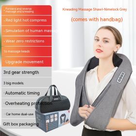 Household Electric Waist And Back Hot Compress Massager (Option: R2BGrey-UK)