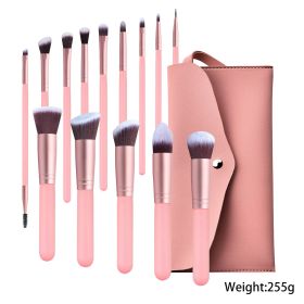 Popular 14 Black Makeup Brushes (Option: G14 Pink Handle Matte Roses-With bag)