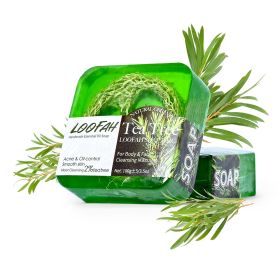 Transparent Handmade Plant Essential Oil Soap (Option: Luffa Tea Tree With Label)