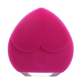 Electric Silicone Cleansing Instrument Facial Brush (Option: Rose Red-Sonic Vibration)