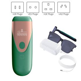 Bikinis IPL Hair Removal LCD Display Perm (Option: Green-No box-EU)