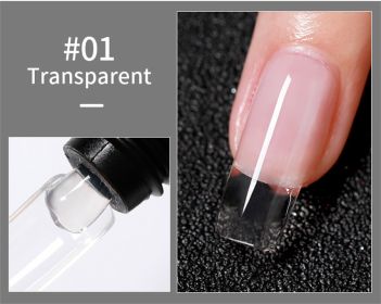 AS Brand 30ml Glitter Nude Pink Clear Polygels Acrylic Extension Hard Nail Gel Builder For Nails (Color: 002#)